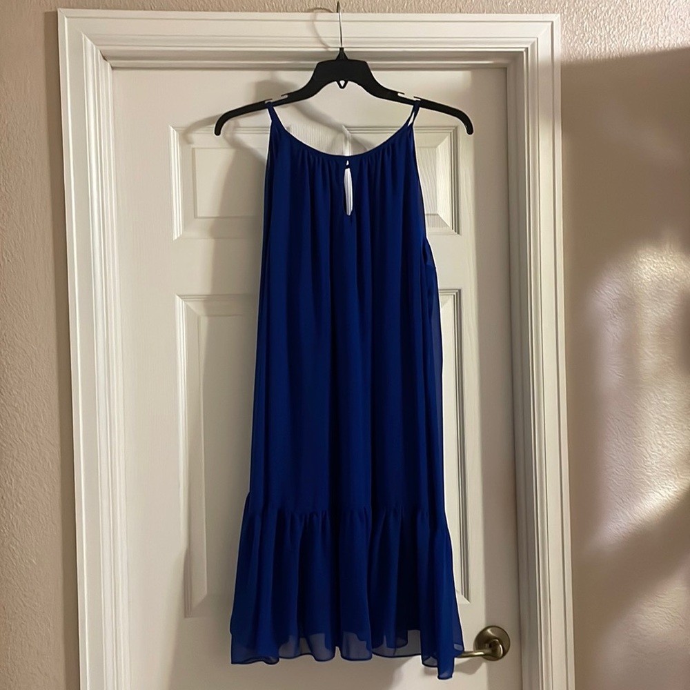 Roz & Ali plus size Electric blue sleeveless dress